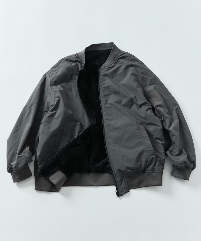 24AW FREAK'S STORE / Nylon fleece reversible MA-1 zip-up Blouson [Limited products]