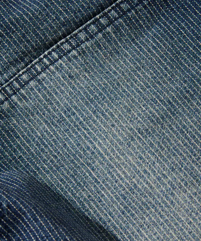 Freak's Store / Wide silhouette vintage double knee hickory denim shorts