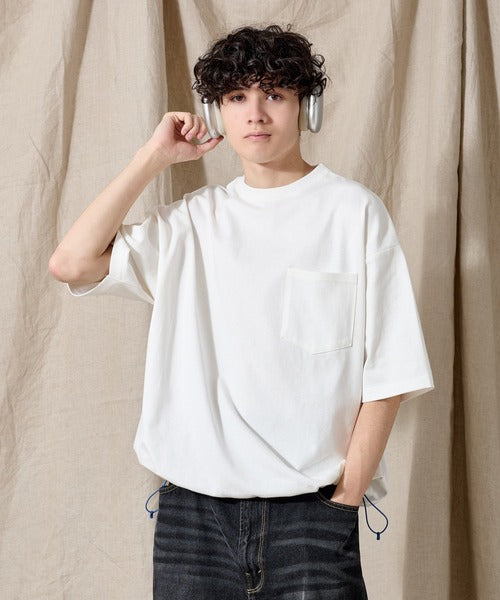 WETTEMPT / BICOLOR DRAW CORD TEE / バイカラードローコードT