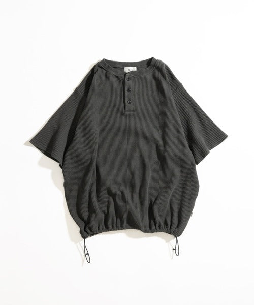 WETTEMPT / HENRY NECK PIGMENT WAFFLE TEE / ヘンリーネックピグメントワッフルT