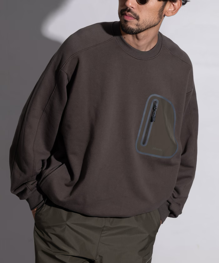 24AW FREAK'S STORE Plus Phenix / Relaxed fit, custom made, tech fleece crew neck sweatshirt