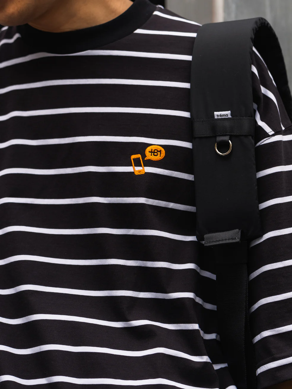 is-ness / EXCLUSIVE BALLOON BORDER SHORT SLEEVE T-SHIRT for +81