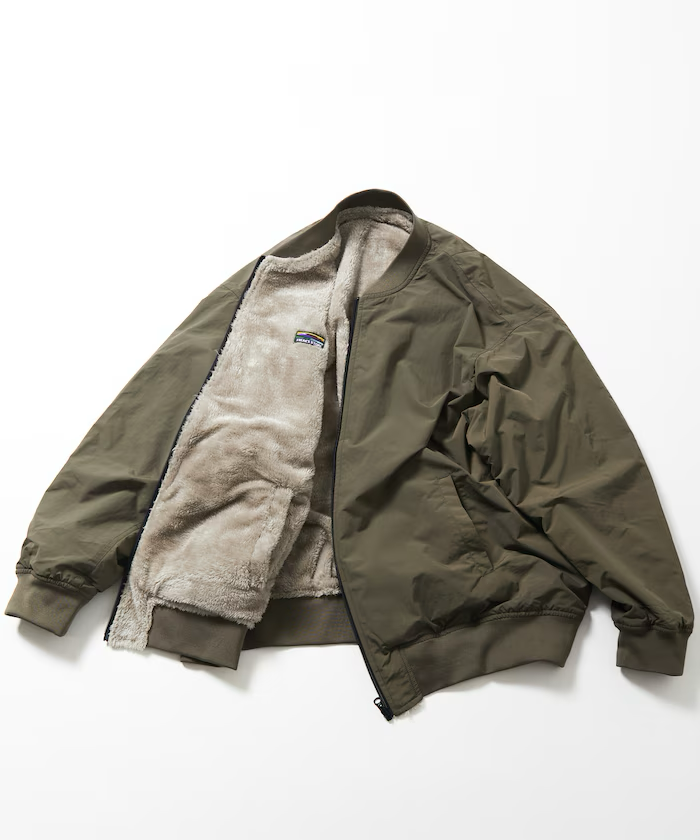 24AW FREAK'S STORE / Nylon fleece reversible MA-1 zip-up Blouson [Limited products]