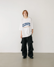 將圖片載入圖庫檢視器 24SS Clesste / “COLLEGE LOGO” MASSIVE T-SHIRT WITH DRAWSTRINGS
