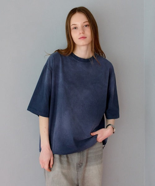 WETTEMPT / GARMENT DYED SPRAY DRAWCORD TEE