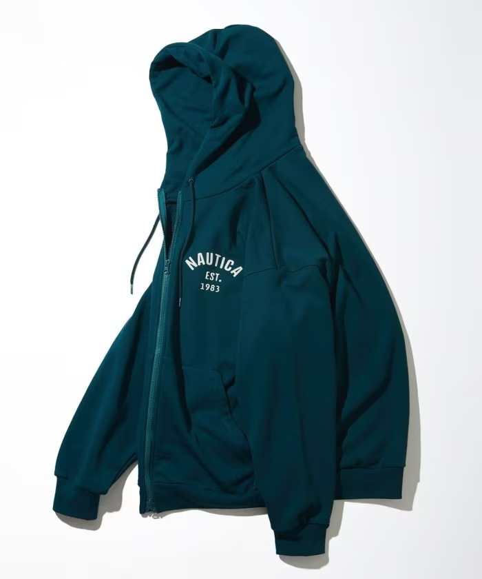 23AW Nautica / Felt Patch arch logo full zip sweat hoodie
