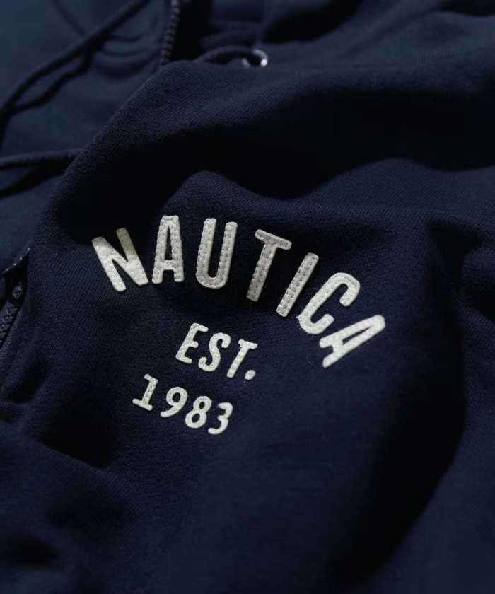 23AW Nautica / Felt Patch arch logo full zip sweat hoodie