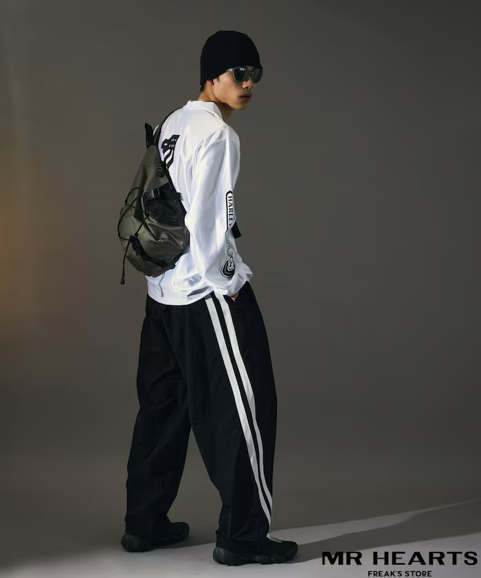 Freak's Store / Mr Hearts ミスターハーツ Wide Silhouette Side Line Nylon Curved Pants