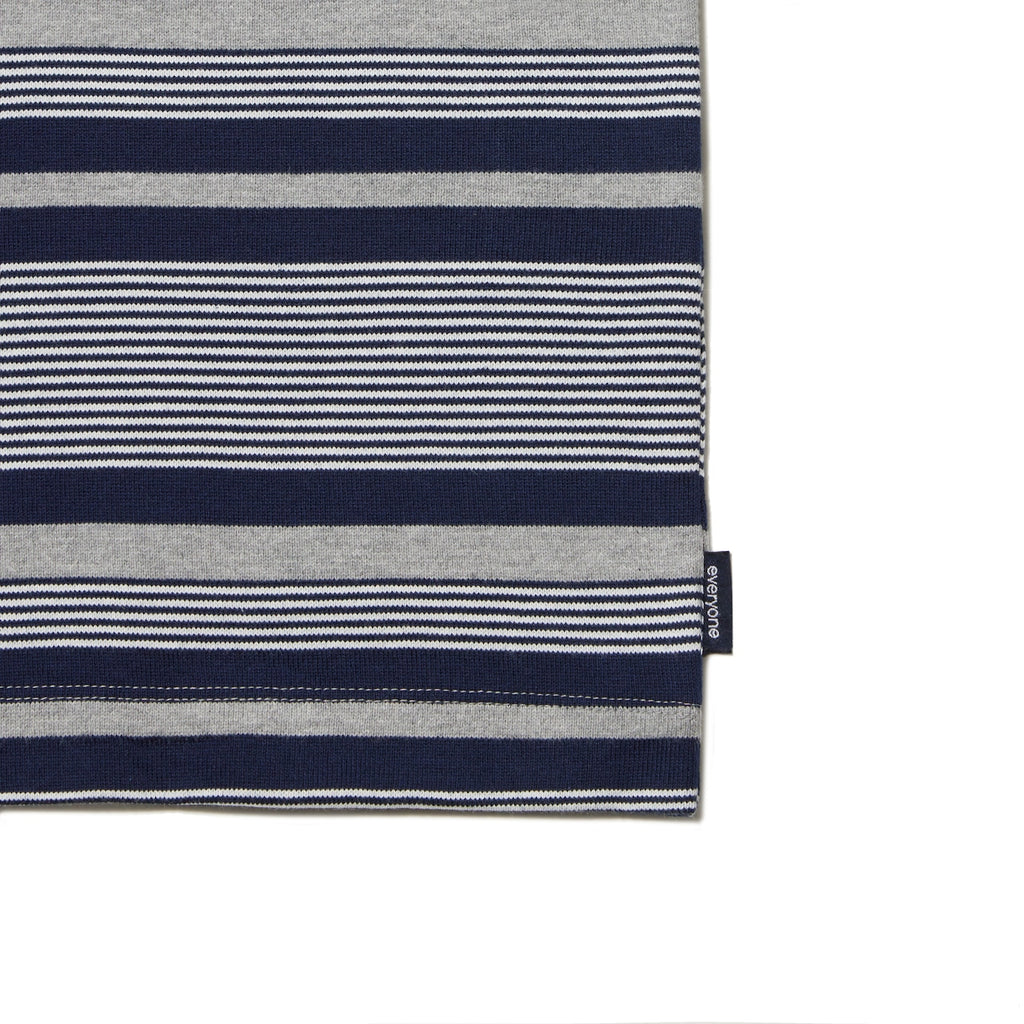 everyone border long sleeve tee shirt (NAVY)