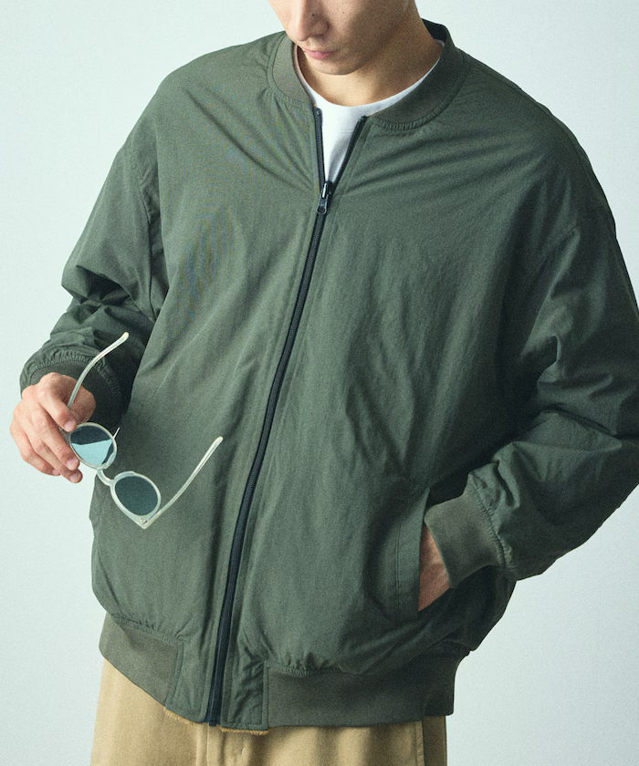 24AW FREAK'S STORE / Nylon fleece reversible MA-1 zip-up Blouson [Limited products]