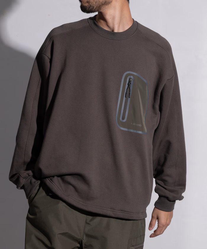 24AW FREAK'S STORE Plus Phenix / Relaxed fit, custom made, tech fleece crew neck sweatshirt