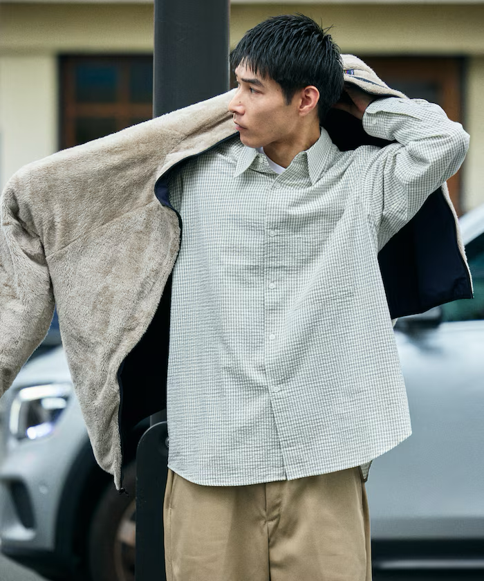 Freak's Store / Relaxed fit nylon fleece reversible blouson [Limited edition]