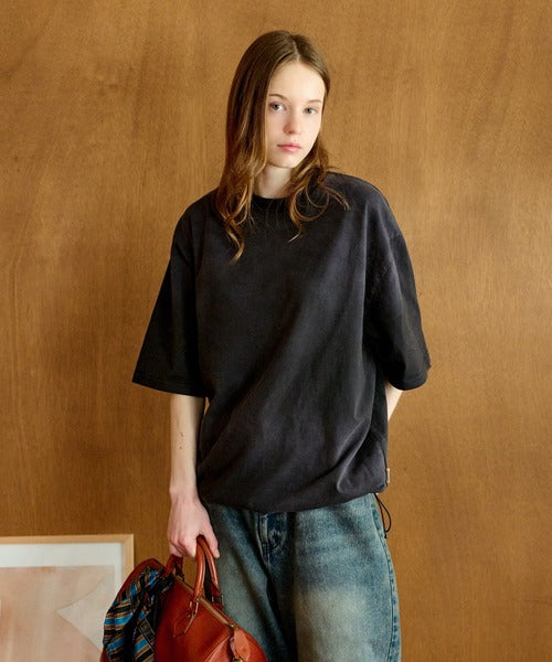 WETTEMPT / GARMENT DYED SPRAY DRAWCORD TEE