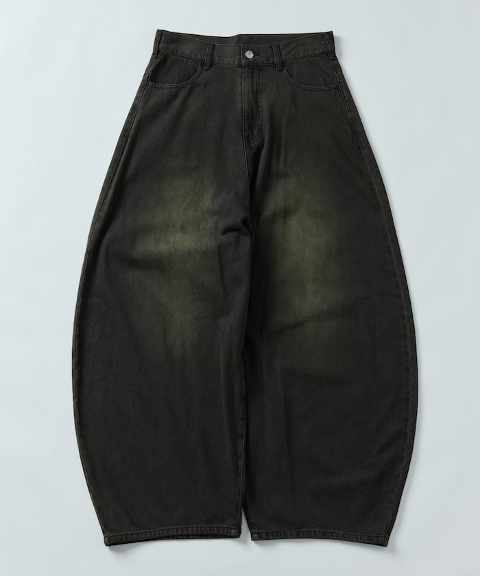 FREAK'S STORE / MR HEARTS VINTAGE WASH WIDE SILHOUETTE CURVE DENIM [Limited products]