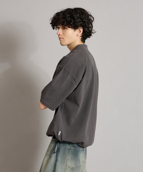 WETTEMPT / HALF ZIP PIGMENT POLO / ハーフジップピグメントポロ