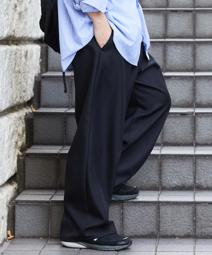 Freak's Store / Wide Silhouette Staple Twill Easy Slacks/Wide Slacks
