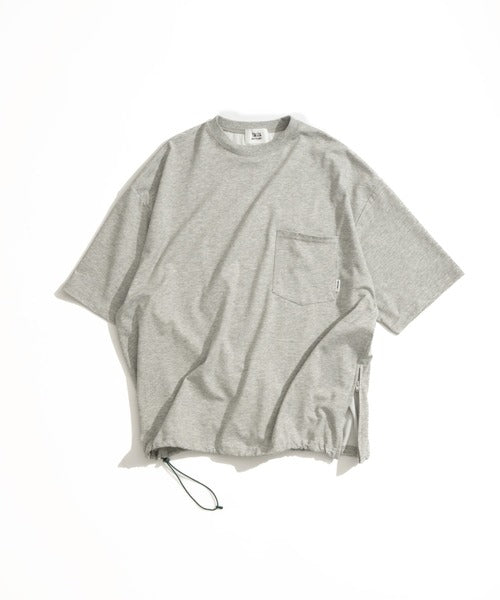 WETTEMPT / QUICK DRYING ASYMMETRY DRAW CORD TEE / 吸水速乾アシメドローコードT