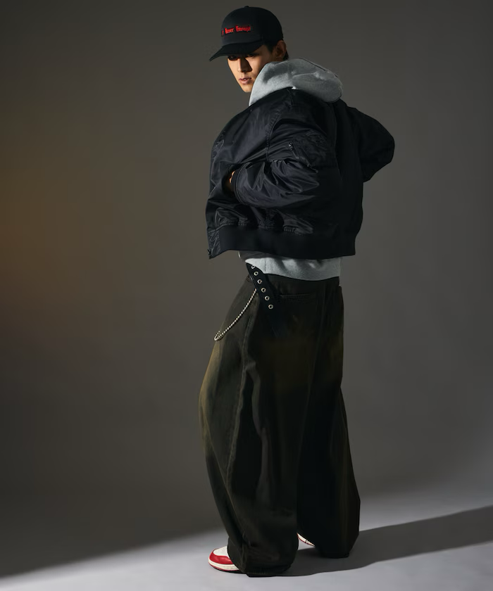 FREAK'S STORE / MR HEARTS VINTAGE WASH WIDE SILHOUETTE CURVE DENIM [Limited products]