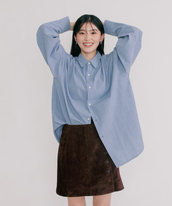 24AW Lawson x Freak's Store Relax Fit Instant Check Flannel Shirt