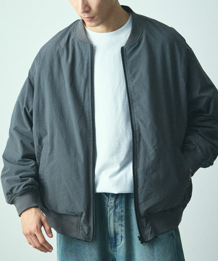 24AW FREAK'S STORE / Nylon fleece reversible MA-1 zip-up Blouson [Limited products]