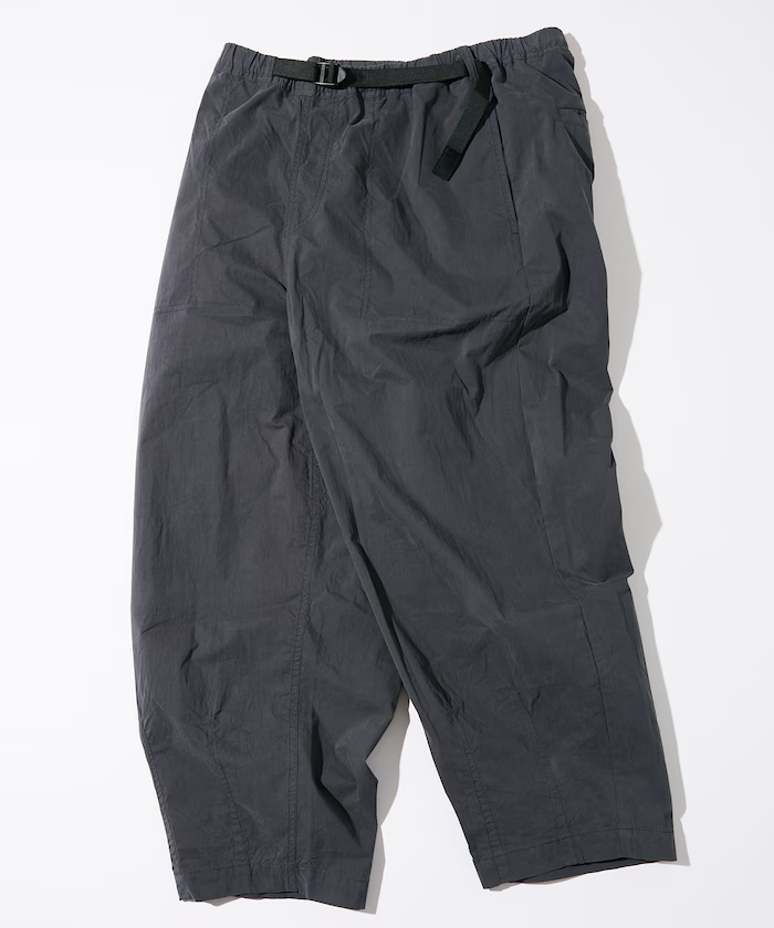 Freak's Store  / Loose-fit cotton nylon waving Belt cropped Pants