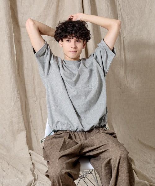 WETTEMPT / BICOLOR DRAW CORD TEE / バイカラードローコードT