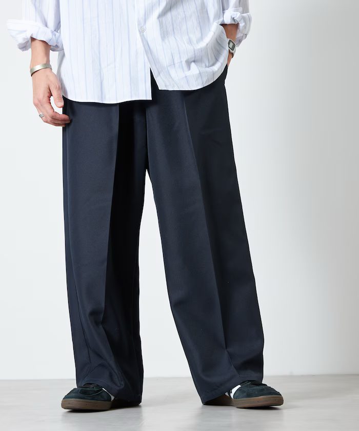 Freak's Store / Wide Silhouette Staple Twill Easy Slacks/Wide Slacks
