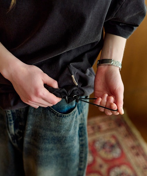 WETTEMPT / GARMENT DYED SPRAY DRAWCORD TEE