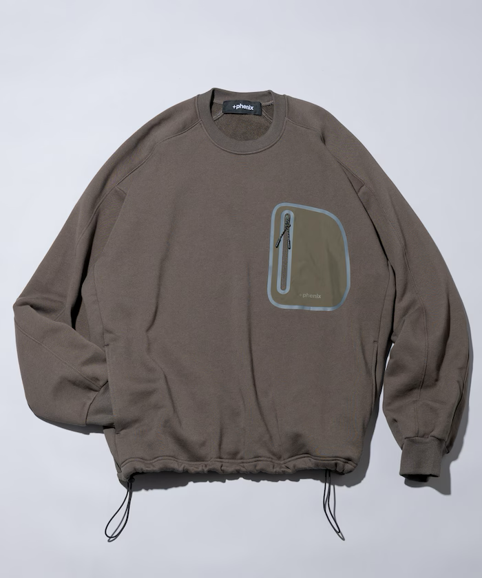 24AW FREAK'S STORE Plus Phenix / Relaxed fit, custom made, tech fleece crew neck sweatshirt