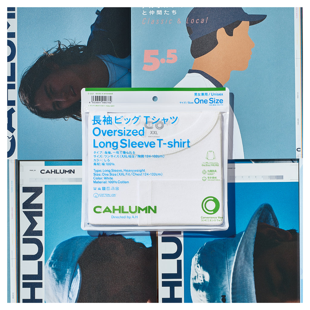 24SS CAHLUMN / FamilyMart 長袖ビッグTシャツ しろ