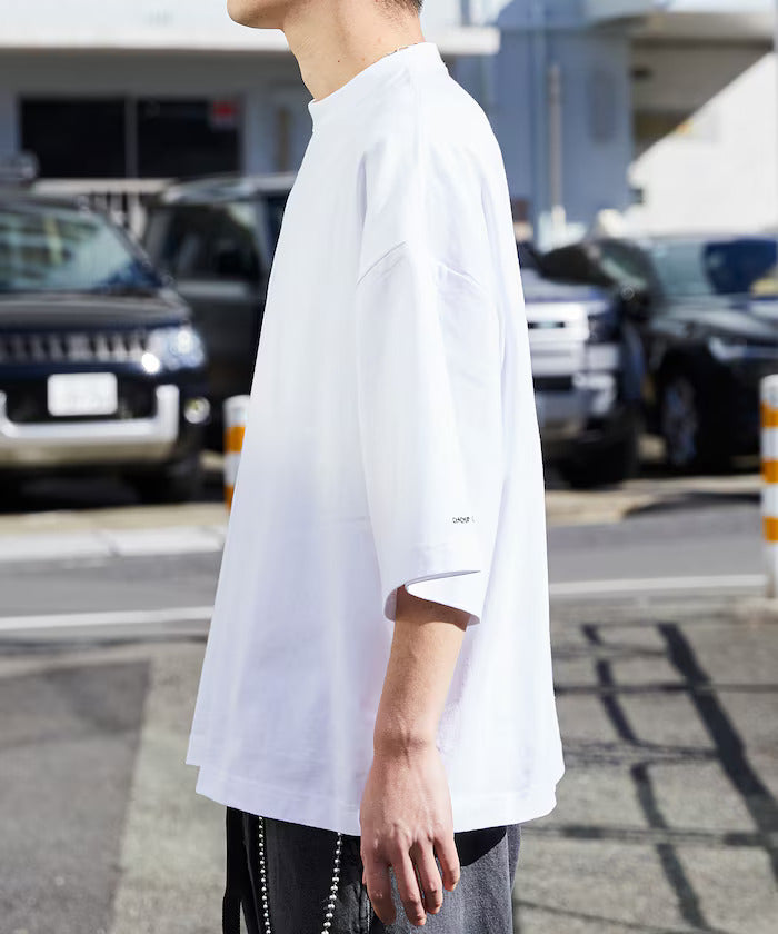 24SS CHOW DOWN / Big Silhouette One Point Embroidery Crew Neck T-shirt Wide Silhouette