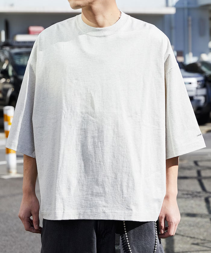 24SS CHOW DOWN / Big Silhouette One Point Embroidery Crew Neck T-shirt Wide Silhouette