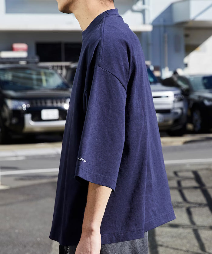 24SS CHOW DOWN / Big Silhouette One Point Embroidery Crew Neck T-shirt Wide Silhouette