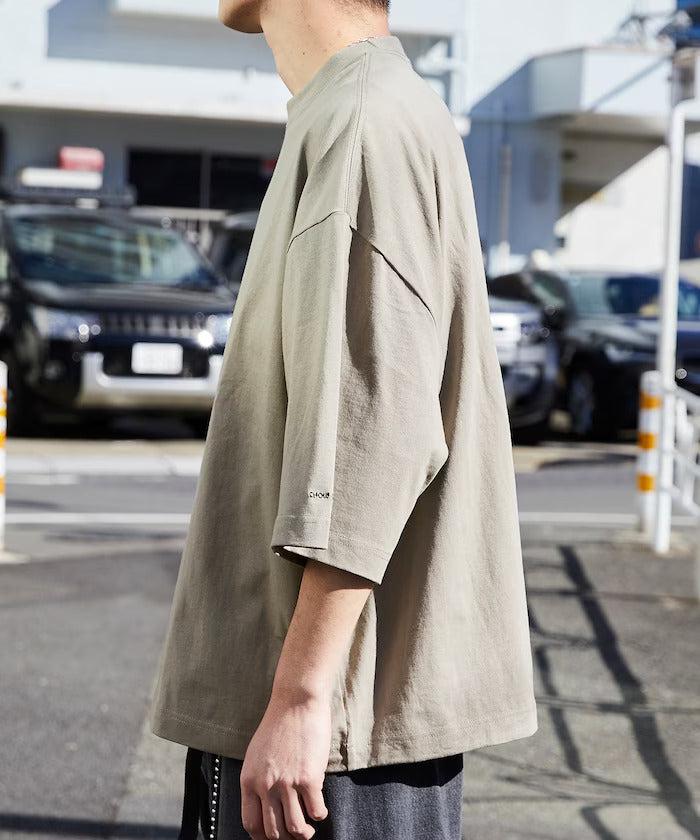 24SS CHOW DOWN / Big Silhouette One Point Embroidery Crew Neck T-shirt Wide Silhouette