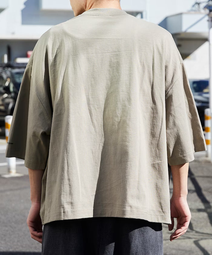 24SS CHOW DOWN / Big Silhouette One Point Embroidery Crew Neck T-shirt Wide Silhouette