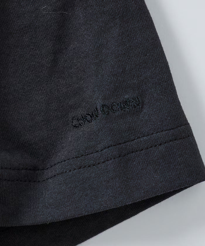 24SS CHOW DOWN / Big Silhouette One Point Embroidery Crew Neck T-shirt Wide Silhouette