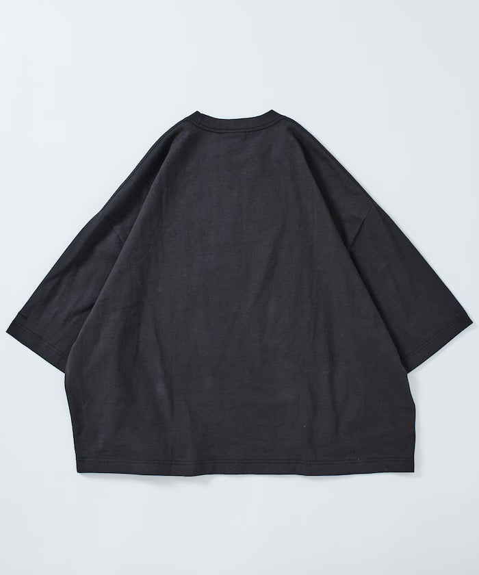 24SS CHOW DOWN / Big Silhouette One Point Embroidery Crew Neck T-shirt Wide Silhouette