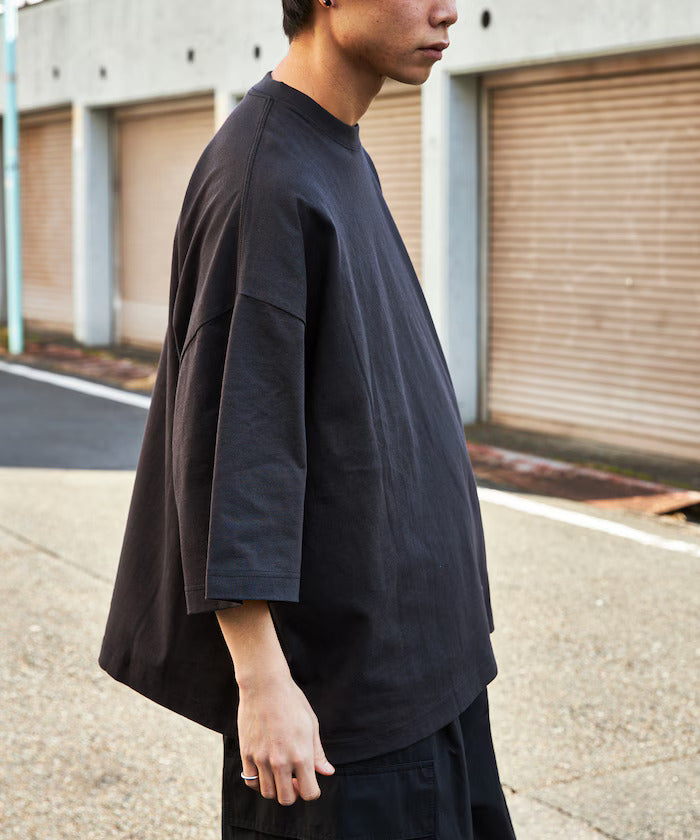 24SS CHOW DOWN / Big Silhouette One Point Embroidery Crew Neck T-shirt Wide Silhouette