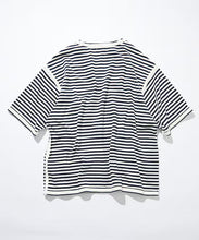 將圖片載入圖庫檢視器 24SS CAHLUMN / Boat Neck Horizontal Stripe T-Shirt
