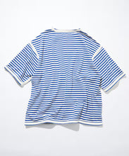 將圖片載入圖庫檢視器 24SS CAHLUMN / Boat Neck Horizontal Stripe T-Shirt
