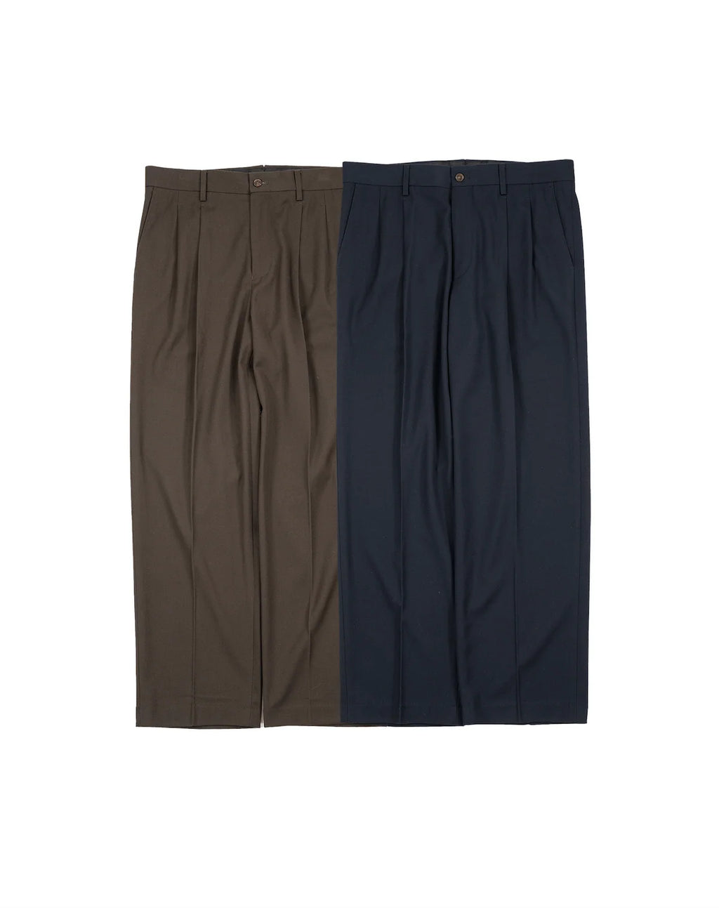 BLUETOWN TOKYO Center-creased, double-pleated trousers