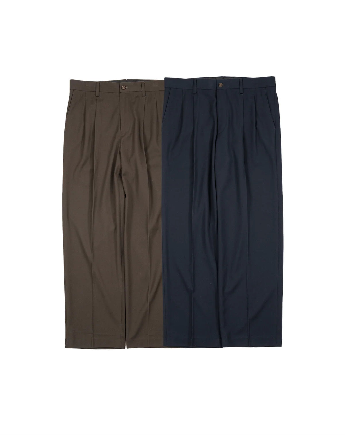 BLUETOWN TOKYO Center-creased, double-pleated trousers