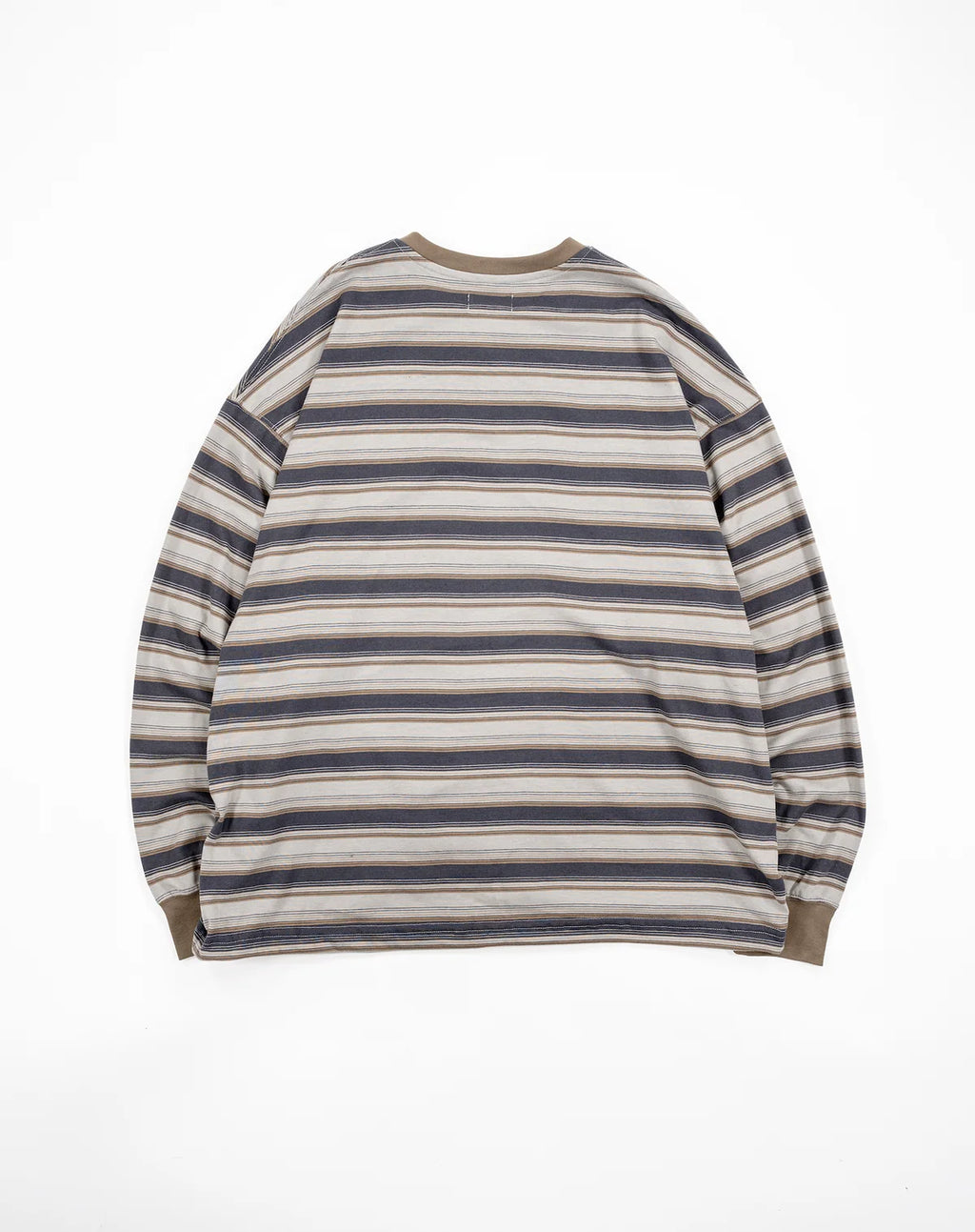 BLUETOWN TOKOY Drawstring Henley Border T-shirt