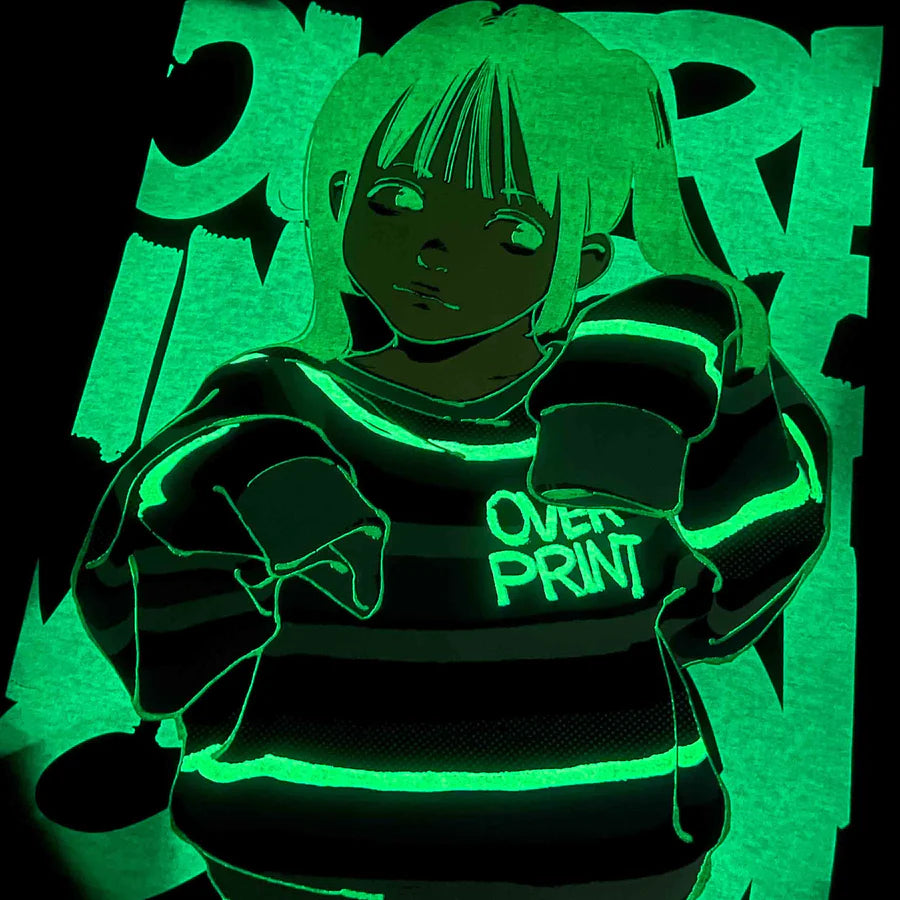 Over Print / POP ART Tee GLOW IN THE DARK
