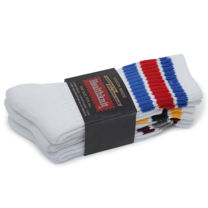 Healthknit 3 COLOR SCHEME LINE CREW 3P SOCKS