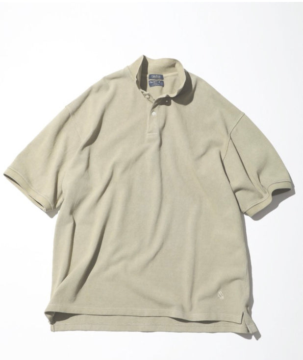 Pigment Dyed “TOO HEAVY” S/S Polo Shirt
