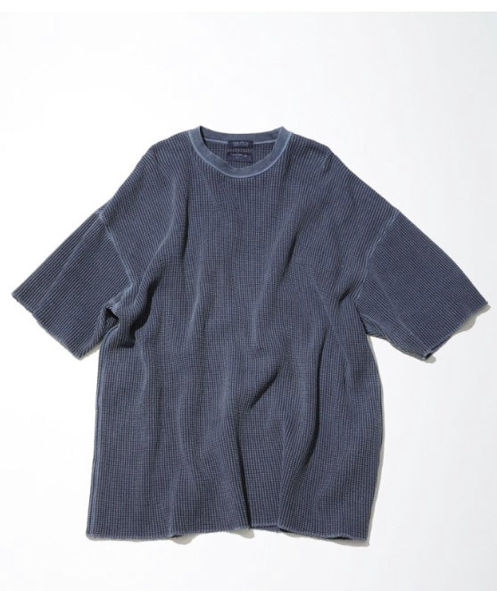 Pigment Dyed “TOO HEAVY” Waffle Relax Fit S/S Tee