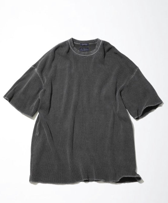 Pigment Dyed “TOO HEAVY” Waffle Relax Fit S/S Tee